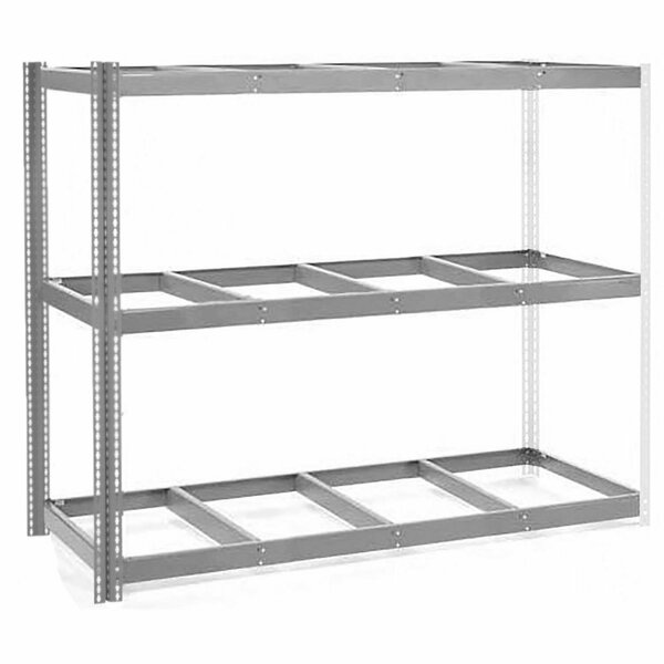 Global Industrial 3 Shelf, Heavy Duty Boltless Shelving, Add On, 96inW x 24inD x 96inH, No Deck B3153012